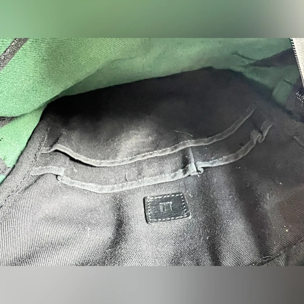 Dunhill Canvas Messenger Bag Crossbody Shoulder Grey black VTG certificate card